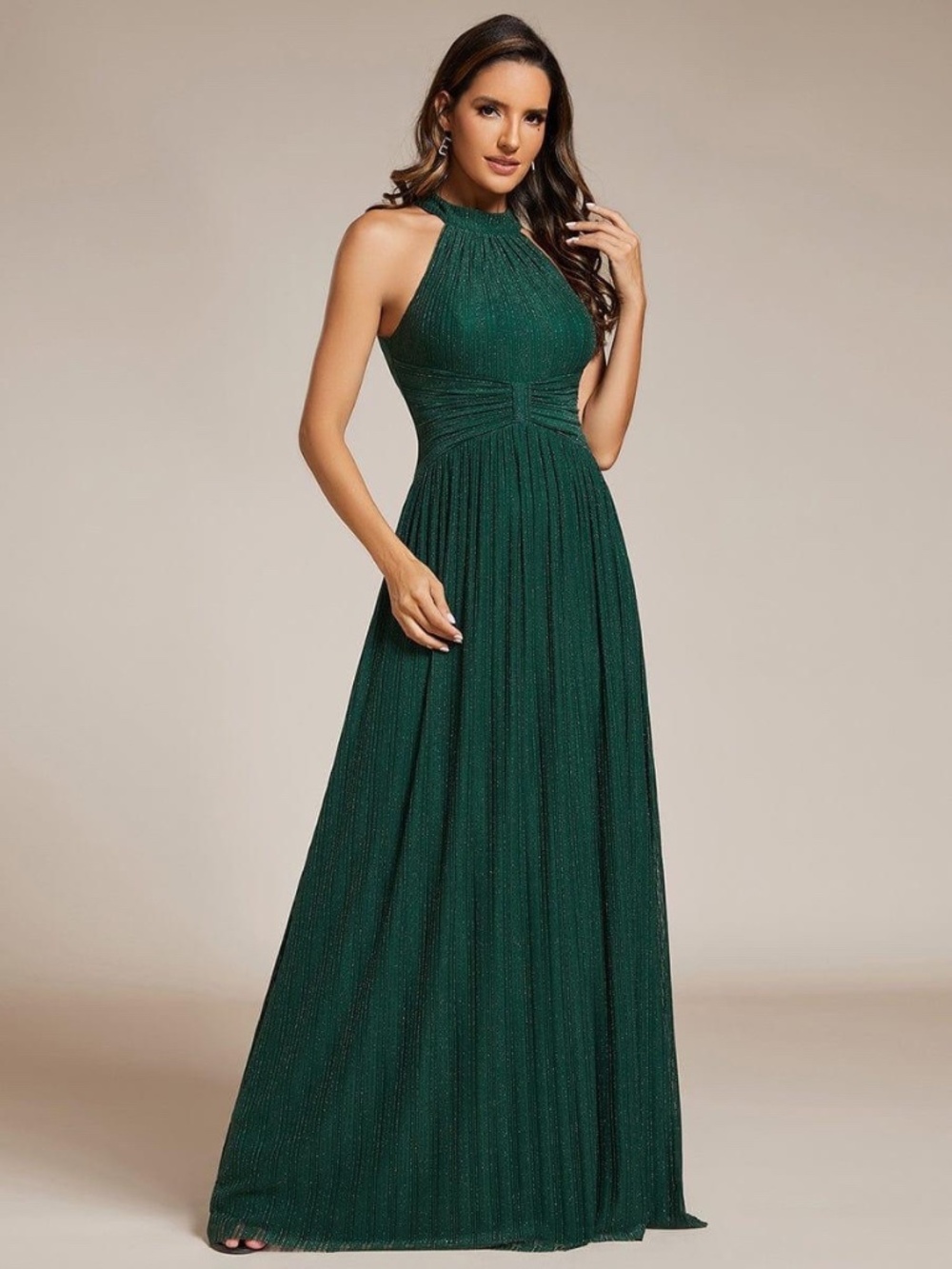 Green Formal Glitter Dress (Size 12)